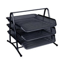 3 Tier Letter Tray Black-1510034