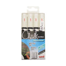 Uni Chalk Markers Medium White Pk4-0360061