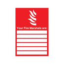 Signslab A4 Ur Fire Marshals Pvc-7902041
