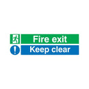 Fire Exit Keep Clr 15x45 PVC Ec08S/R-7901824