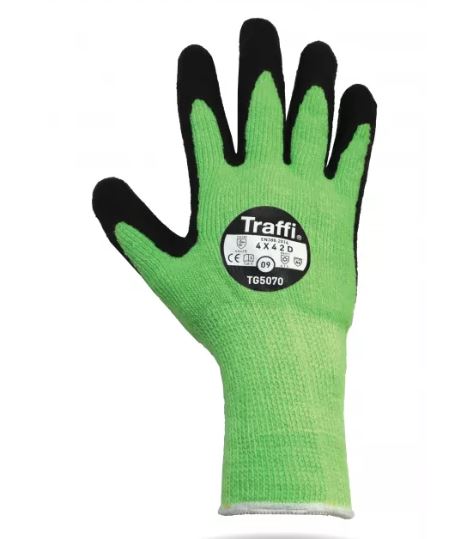 Traffi Waterproof Nitrile Cut C Safety Glove