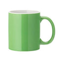 White Straight-Side Mug 12oz Grn P12-1040240