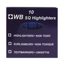 Blue Hi-Glo Highlighter Pens Pk10-8300008