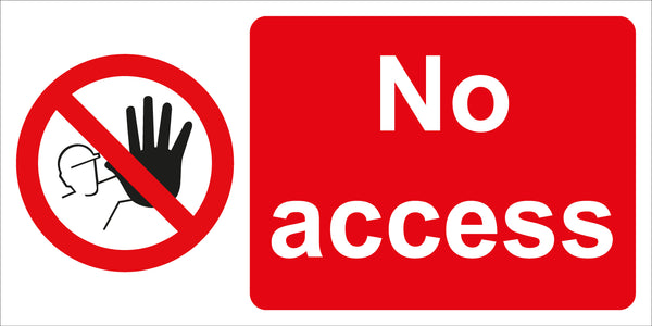 No access Sign 600x300 Correx