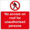 No Access on roof Sign 450x600 Correx