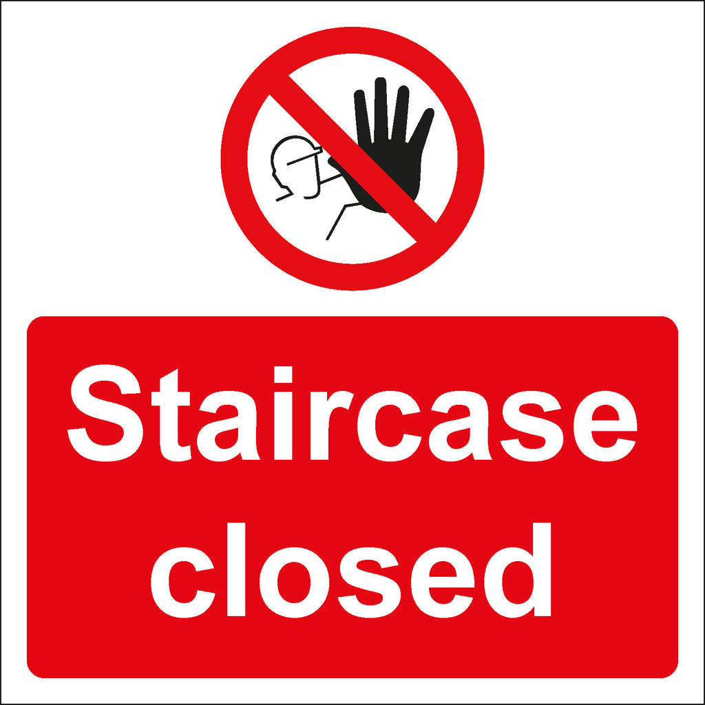 Staircase closed Sign 200x200 Correx – BAM Site Direct