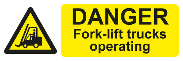 Fork lift trucks Sign 300x100 Correx