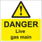 Live gas main Sign 200x200 Correx