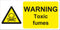 WARNING Toxic fumes Sign 600x300 Correx