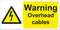 Overhead cables Sign 600x300 Correx