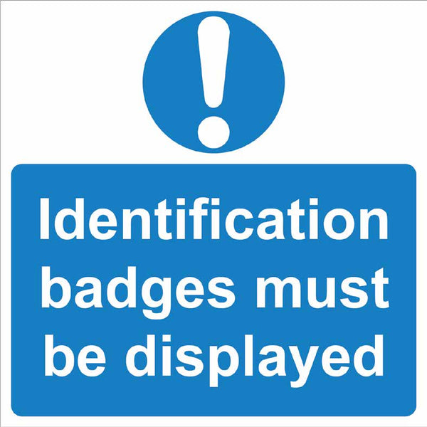 ID badges displayed Sign 400x400 Correx