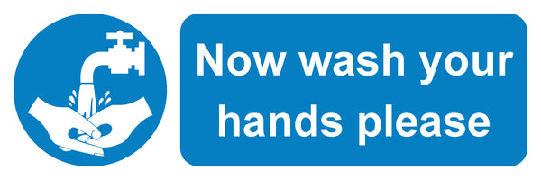 Wash hands please Sign 300x100 Correx