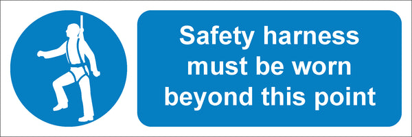 Harness must be worn Sign 300x100 Correx