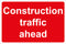 Construction traffic ahead Sign 600x450 Correx