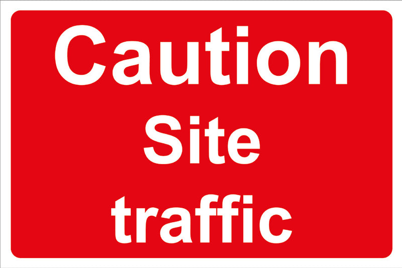 Caution Site traffic Sign 600x450 Correx