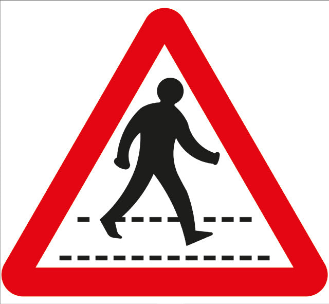 Pedestrian crossing Sign 600x650 Correx