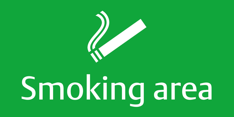 Smoking area Sign 400x200 Correx