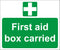 First Aid Sign - First aid box carried