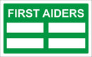First Aid Sign - First aider list (4 names)