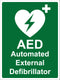 First Aid Sign - AED Automated External Defibrillator