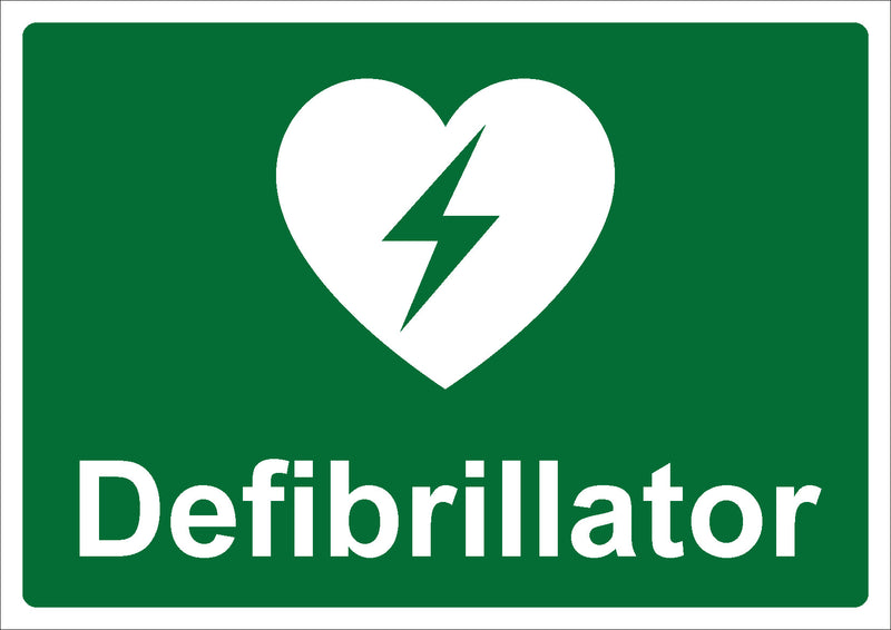 Defib Machine Sign First Aid Sign - Defibrillator sign – BAM Site Direct
