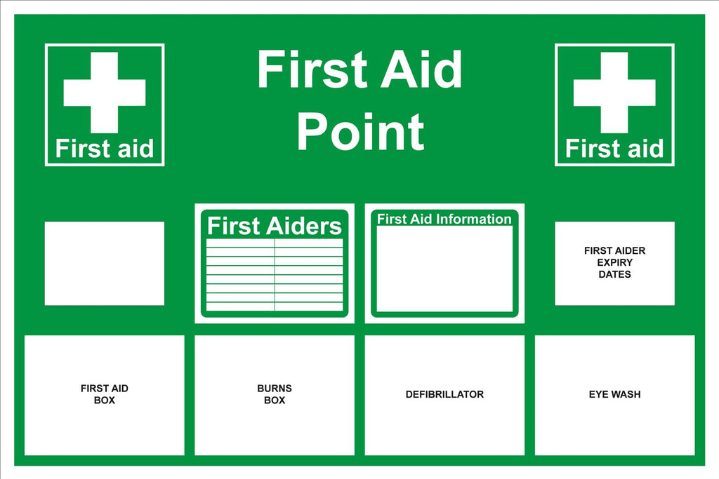 First Aid Sign - First aid point board – BAM Site Direct