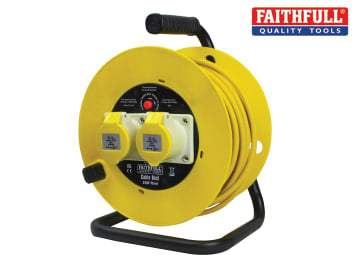 Faithfull Cable Reel 110V 25M 16A (2.5mm Cable)