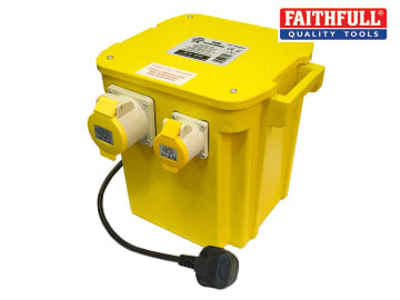 Faithfull Transformer 5Kva Three Socket