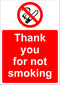 No Smoking Sign - Thank you for not smoking