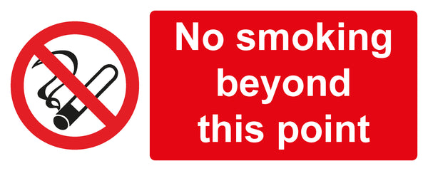 No Smoking Sign - No smoking beyond this point