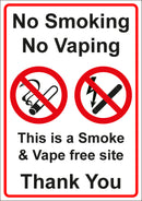 No Smoking Sign - No smoking No vaping
