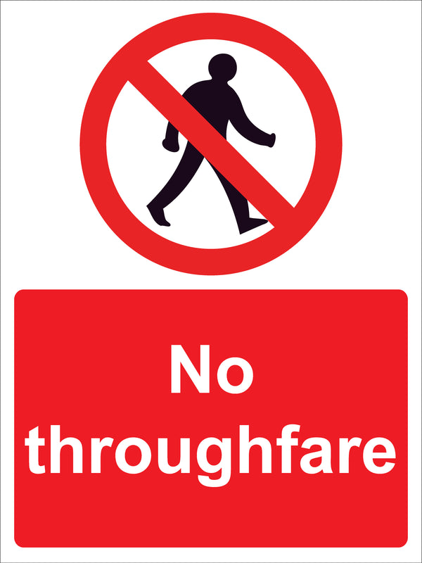 Prohibition Sign - No throughfare
