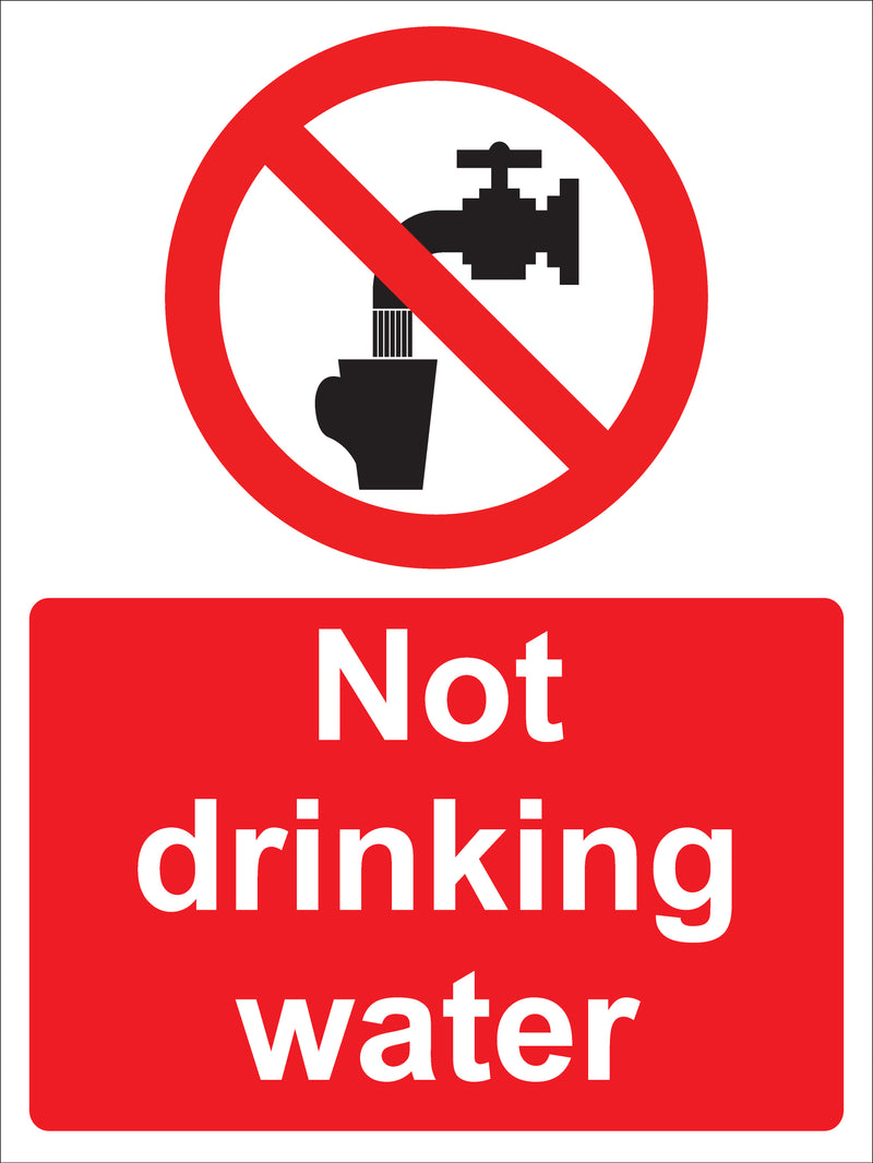 Prohibition Sign - Not drinking water