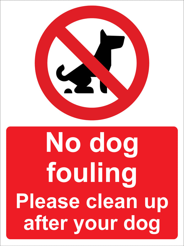 Prohibition Sign - No dog fouling
