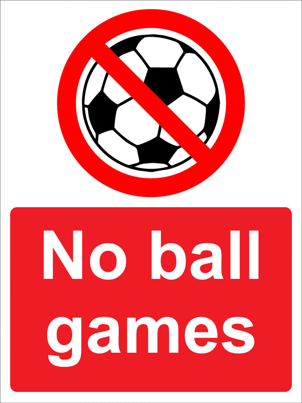 Prohibition Sign - No ball games