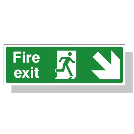 Fire Exit - Down Left Arrow