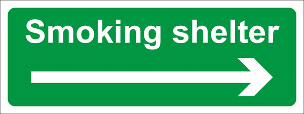 Smoking Sign - Smoking shelter (right arrow)
