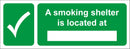 Smoking Sign - A smoking shelter is located at …..