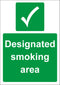 Smoking Sign - Designated Smoking Area (A4)