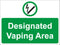 Smoking Sign - Designated Vaping Area