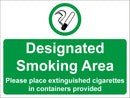 Smoking Sign - Designated Smoking Area