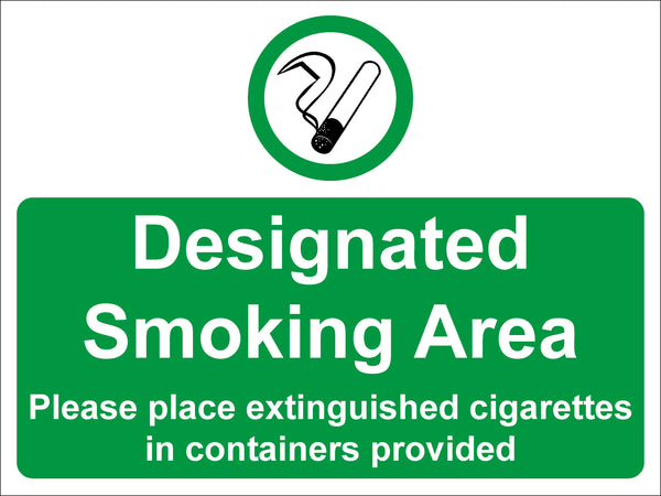 Smoking Sign - Designated Smoking Area