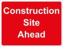 Temporary Sign - Construction Site Ahead
