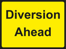 Temporary Sign - Diversion Ahead