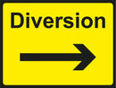 Temporary Sign - Diversion (arrow right)