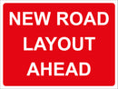 Temporary Sign - New road layout ahead