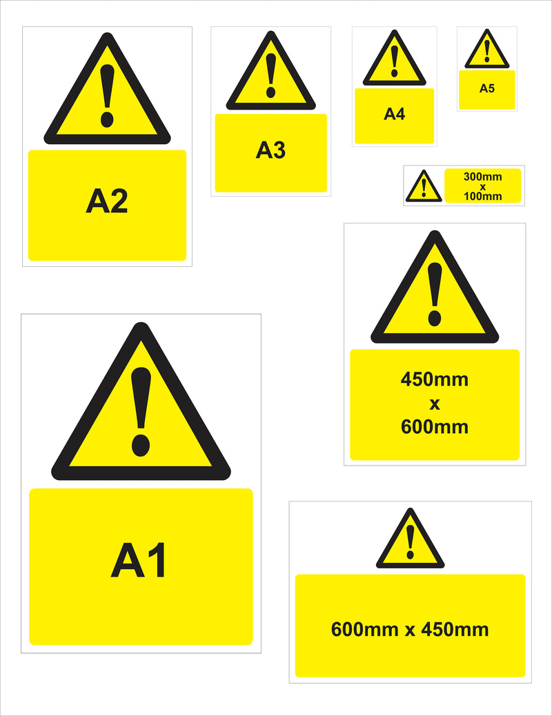 Warning Sign - DANGER Overhead cables Height limit
