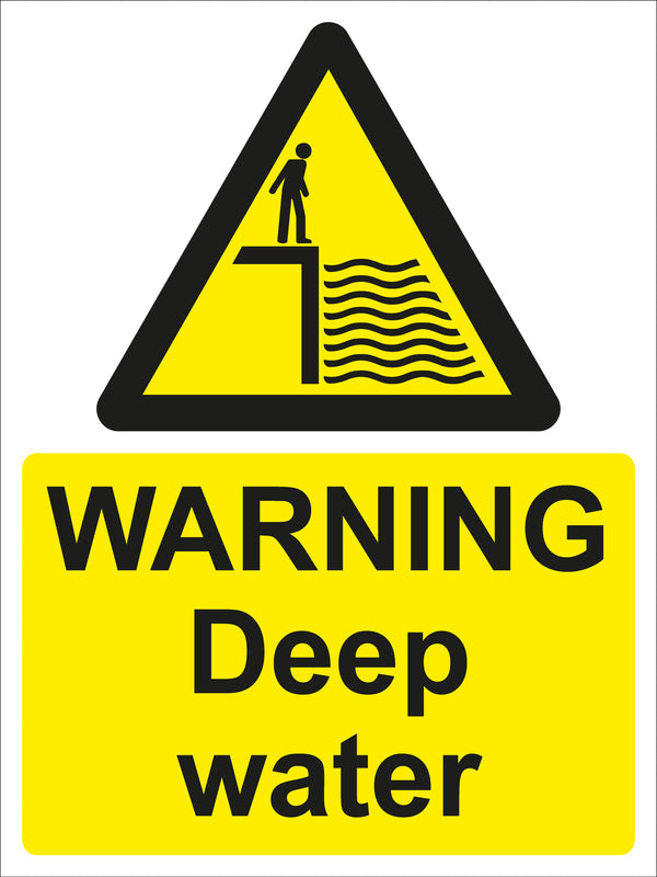 Warning Sign - WARNING Deep water