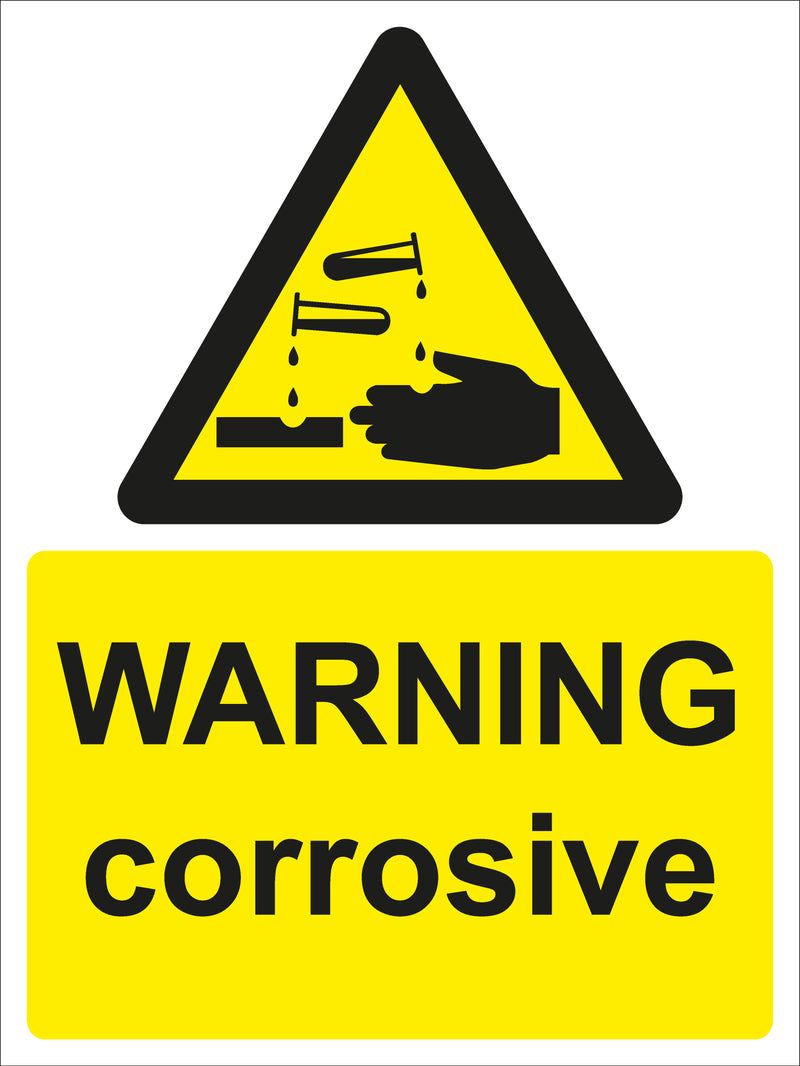 Warning Sign - WARNING corrosive