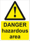 Warning Sign - WARNING hazardous area
